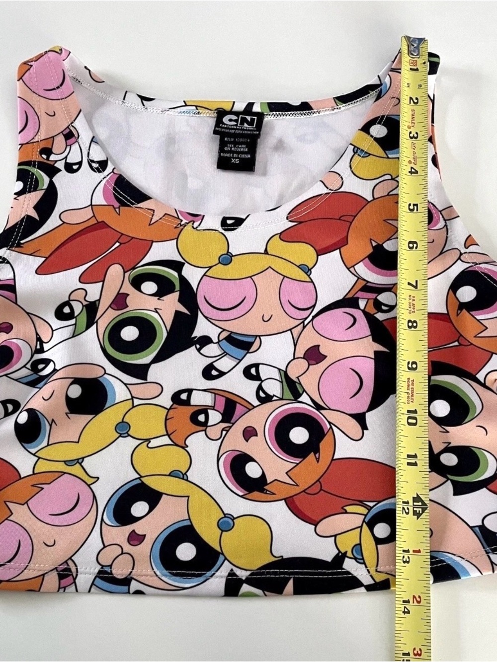 Cartoon Network Powerpuff Girls White, Pink & Multi Crop Tank - Picture 6 of 6